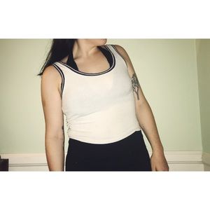 White and Blue Brandy Melville Tank